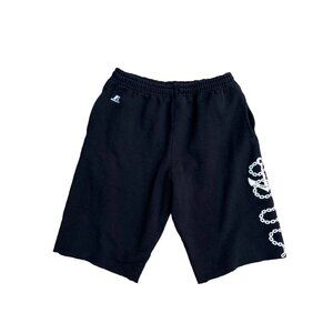 VTG RUSSELL ATHLETIC Dutch Harbor For Life Shorts Men's LARGE Black Drawstring‍‍